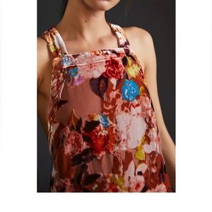 NWOT Anthropologie velvet halter maxi dress - XS